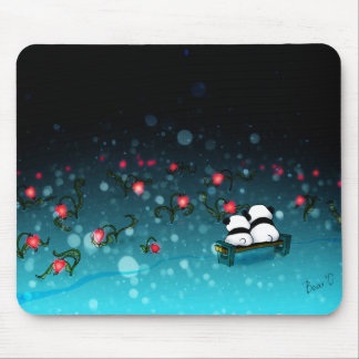 Pandas im Schnee Mousepad