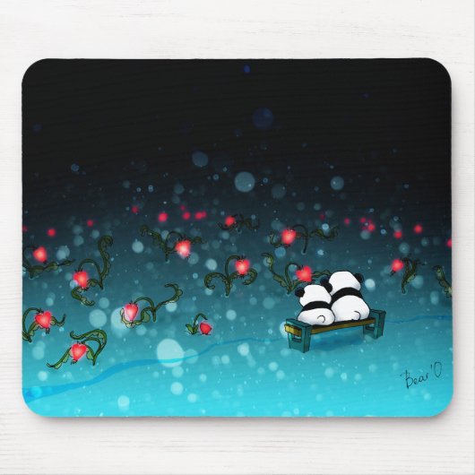 Pandas im Schnee Mousepad (Vorne)