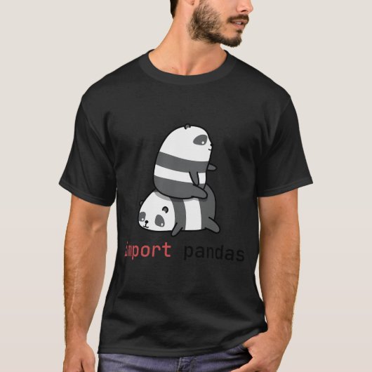Pandas importieren T-Shirt (Vorderseite)