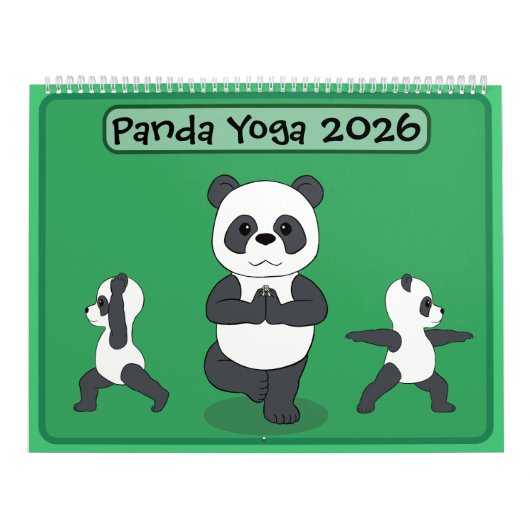 Pandas in Yoga Poses Calendar Kalender (Titelbild)