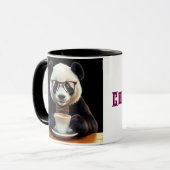 Pandas Kaffeepause Tasse (Vorderseite Links)