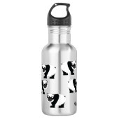 Pandas Kinder Wasserflasche mit dem Namen (Vorderseite)