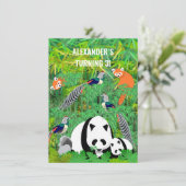 Pandas Lady Amherst's Fasants Red Pandas Bamboo Einladung (Stehend Vorderseite)