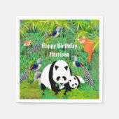 Pandas Lady Amherst's Fasants Red Pandas Bamboo Serviette (Vorderseite)