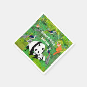 Pandas Lady Amherst's Fasants Red Pandas Bamboo Serviette (Ecke)