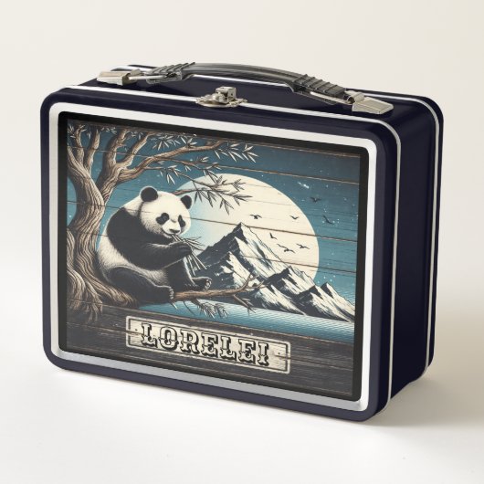 Panda's Mountain Sanctuary: Bamboo ReVergangenheit Metall Brotdose (Vorderseite)