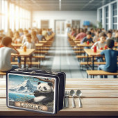 Panda's Mountain Vista: Bambus-Absetzung Metall Brotdose