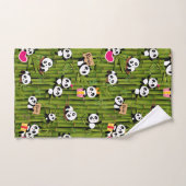 Panda's Muster 2 Badhandtuch Set (Handtuch)