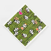 Pandas Muster 2 Serviette (Ecke)