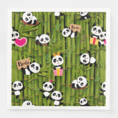 Pandas Muster 2 Serviette (Vorderseite)