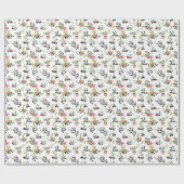 Pandas Muster Geschenkpapier (Flach)