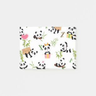 Pandas Muster Post-it Klebezettel