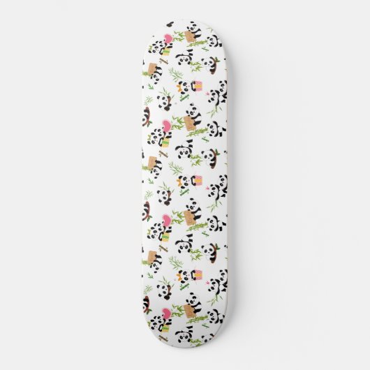 Pandas Muster Skateboard (Vorderseite)