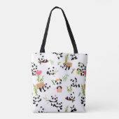Pandas Muster Tasche (Rückseite)