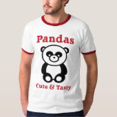 Pandas niedlich u. geschmackvoll T-Shirt (Vorderseite)