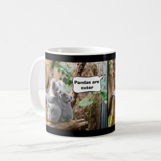 Pandas oder Koalas - Was sind niedlicher? Kaffeetasse (Vorderseite Links)