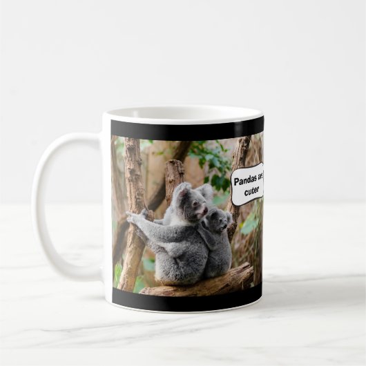 Pandas oder Koalas - Was sind niedlicher? Kaffeetasse (Links)