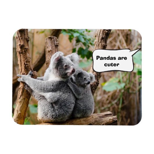 Pandas oder Koalas - Was sind niedlicher? Magnet (Horizontal)