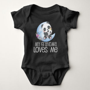 Pandas on Moon 🐼 Meine Oma Lieben Baby Strampler