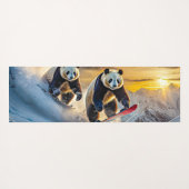 Pandas on Snowboards Design von Rich AMeN Gill Yogamatte (Rückseite (Horizontal))