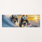 Pandas on Snowboards Design von Rich AMeN Gill Yogamatte (Vorderseite (Horizontal))