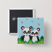 Pandas-Paar Button (Vorne & Hinten)
