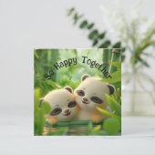 Pandas-Paar Einladung (Stehend Vorderseite)