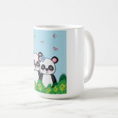 Pandas-Paar Kaffeetasse (VorderseiteRechts)