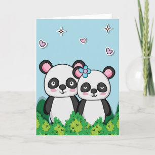 Pandas-Paar Karte