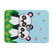 Pandas-Paar Magnet (Horizontal)