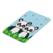 Pandas-Paar Magnet (Linke Seite)