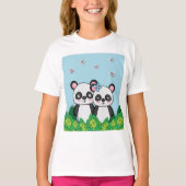 Pandas-Paar T-Shirt (Vorderseite)