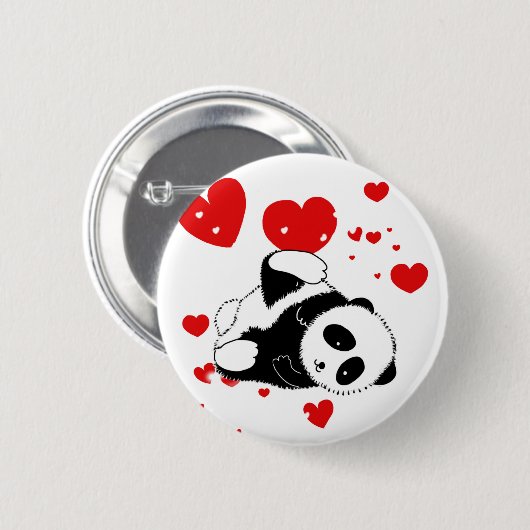 Pandas "Panda Bären" "Panda bear baby" "kawaii pan Button (Vorne & Hinten)