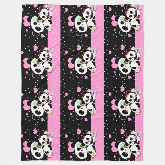 Pandas "Panda Bären" "Panda bear baby" "kawaii pan Fleecedecke (Vorderseite)