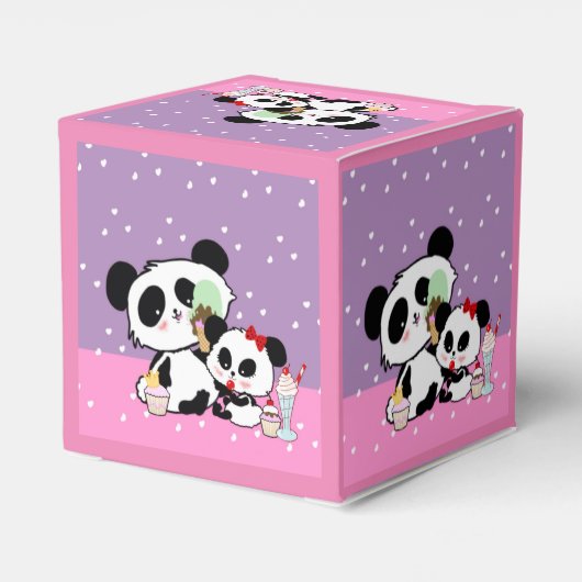 Pandas "Panda Bären" "Panda bear baby" "kawaii pan Geschenkschachtel (Rückseite)