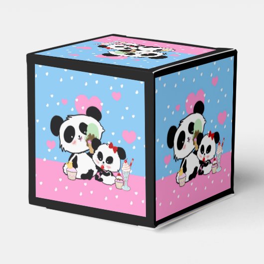 Pandas "Panda Bären" "Panda bear baby" "kawaii pan Geschenkschachtel (Rückseite)