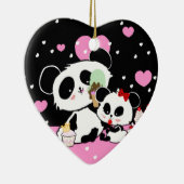 Pandas "Panda Bären" "Panda bear baby" "kawaii pan Keramikornament (Rechts)