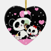 Pandas "Panda Bären" "Panda bear baby" "kawaii pan Keramikornament (Vorne)