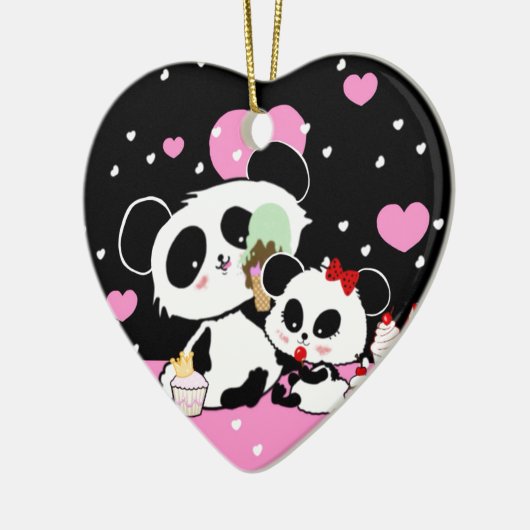 Pandas "Panda Bären" "Panda bear baby" "kawaii pan Keramikornament (Links)