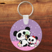 Pandas "Panda Bären" "Panda bear baby" "kawaii pan Schlüsselanhänger (Vorderseite)