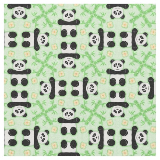 Pandas, Pandas Muster Fabric Stoff (Nahaufnahme)