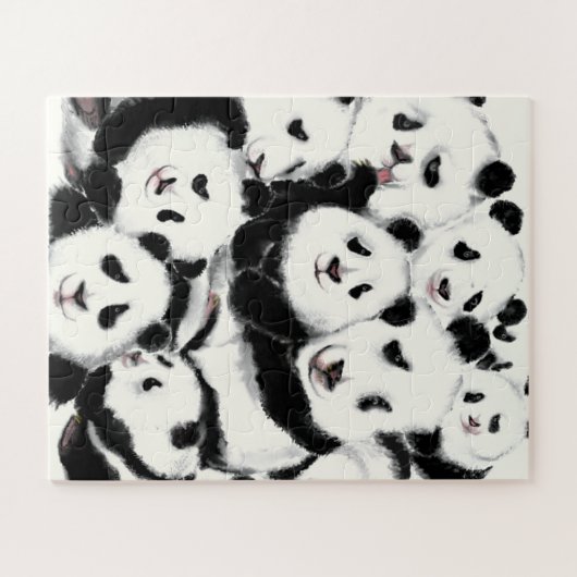 Pandas - Pandemie - Big Hugs - Zeichensammlung Puzzle (Horizontal)