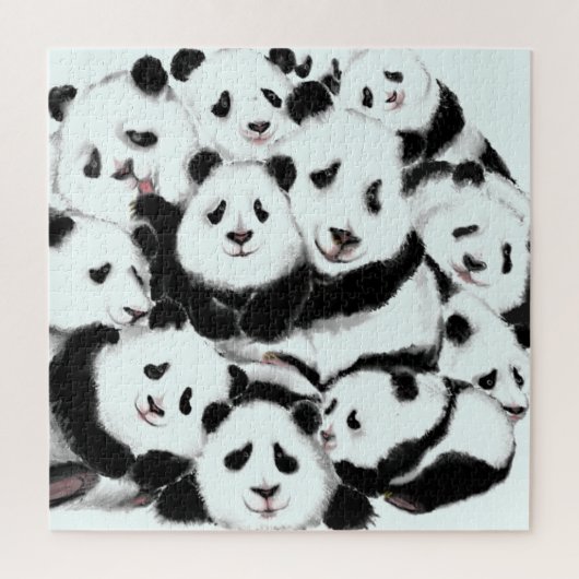 Pandas - Pandemie - Big Hugs - Zeichnend Sammlung Puzzle (Vertikal)