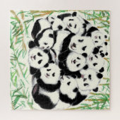 Pandas - Pandemie - Big Hugs - Zeichnend Sammlung Puzzle (Horizontal)