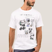 Panda's Perfect Day T - Shirt: Schlafen, essen, le T-Shirt (Vorderseite)