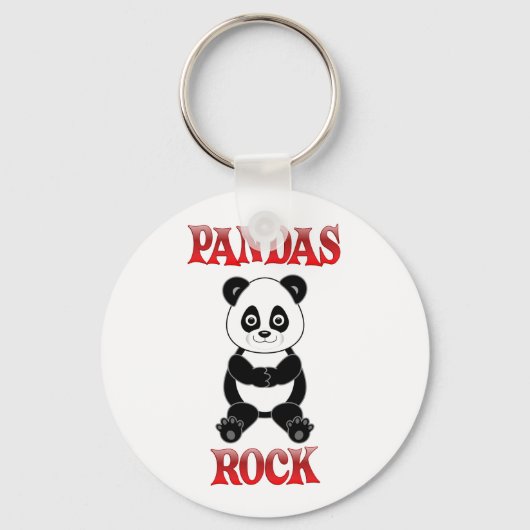 Pandas Rock Schlüsselanhänger (Vorderseite)