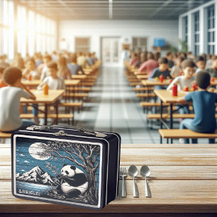 Panda's ruhiges Buch: Bambuszufriedenheit Metall Brotdose