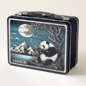 Panda's ruhiges Buch: Bambuszufriedenheit Metall Brotdose (Rückseite)