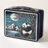 Panda's ruhiges Buch: Bambuszufriedenheit Metall Brotdose (Vorderseite)