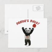 Panda's Rule Ping Pong Postkarte (Vorne/Hinten)